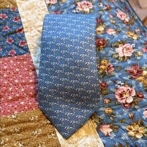 HERMES PARIS Silk Tie Blue Carousel Horse 60”